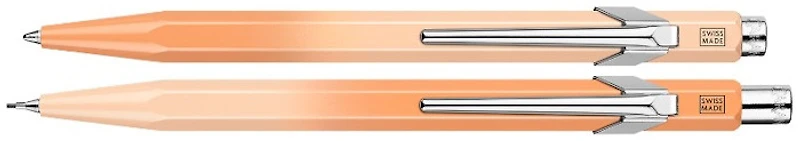 Caran d'Ache Ballpoint pen & mechanical pencil (0.5mm) set, 849 & 844 Sunset Sky Special Edition series Orange