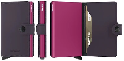 Porte-cartes Secrid, série Miniwallet Matte Mauve foncé-Fuchsia 