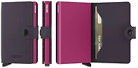 Porte-cartes Secrid, série Miniwallet Matte Mauve foncé-Fuchsia 