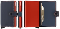 Porte-cartes Secrid, série Miniwallet Matte Bleu nuit et Orange