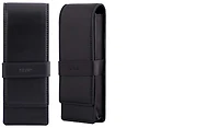 DiLoro Pen pouch, Leather Pen Holder (Triple) series Black