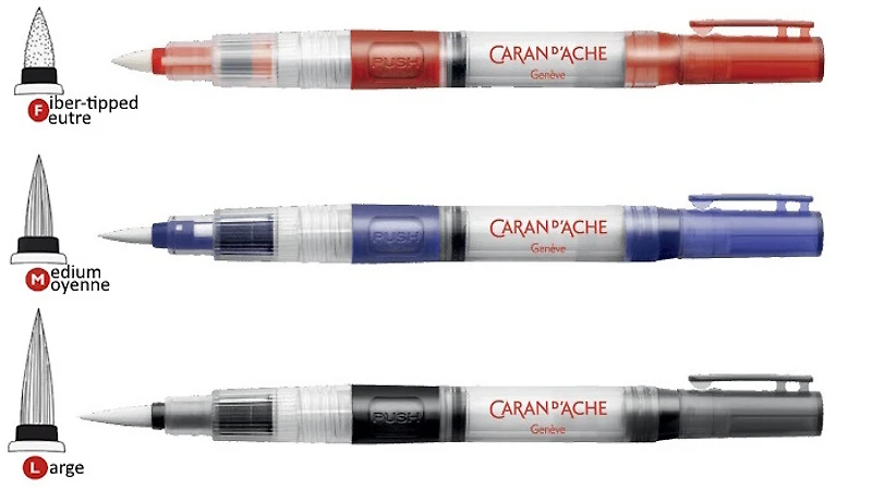 Caran d'Ache Water brushes, Art series (Set of 3)