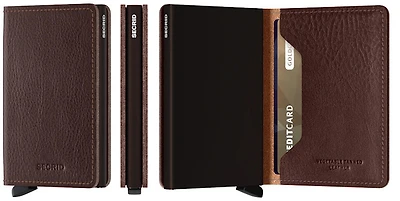 Porte-cartes Secrid, série Slimwallet Veg Brun foncé (Espresso-Brown)