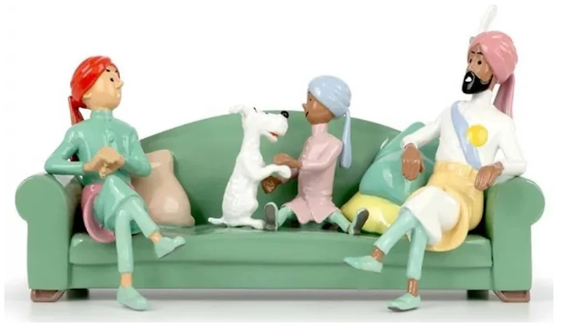 Figurine Tintin, série Décorations Tintin & Milou - La scène du canapé