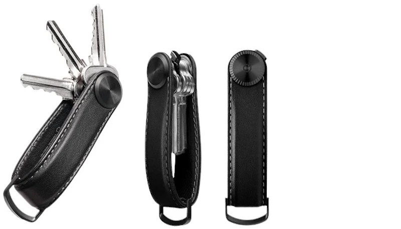 Organisateur de clé Orbitkey, série Pro Leather Noir (Blackout) 