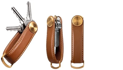 Orbitkey Key organizer, Pro Leather series Brown (Cedar)