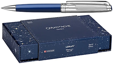 Stylo bille Caran d'Ache, série Édition Spéciale Léman Cosmic Blue 