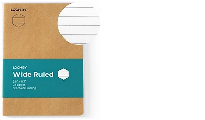 Lochby A5 Notebook refill, Accessories series White (Wide Ruled) 