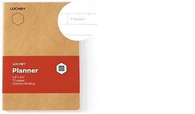 Recharge de carnet A5 Lochby, série Accessoires Blanc (Planificateur) 