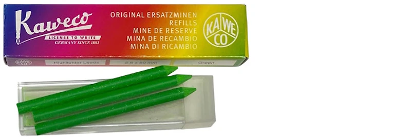 Mine 5.6mm Kaweco, série Accessoires Surligneur Vert (3/boîte)