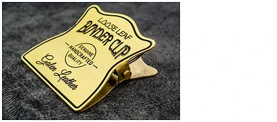 Galen Leather Co. Binder clip, Brass Accessories series
