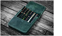 Étui pour stylo Galen Leather Co., série Leather Magnum Opus 6 Slots Vert Forêt Crazy Horse