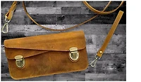 Sac Galen Leather Co., série Leather Accordion Brun Crazy Horse