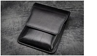 Étui pour stylo Galen Leather Co., série Leather Flap Pen Case (5) Noir