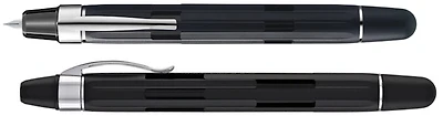 Nahvalur Fountain pen, Eclipse series Black Silver