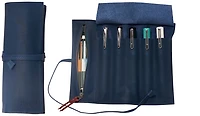 Étui pour stylo TWSBI, série Leather Roll Case Bleu nuit