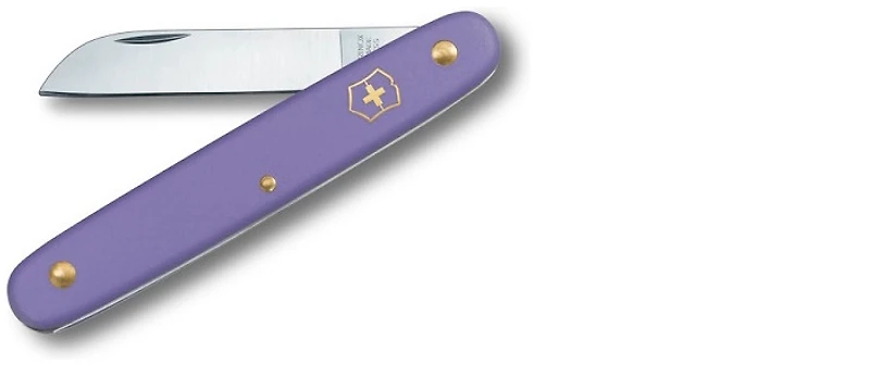 Couteau de jardin Victorinox, série Jardin Violet (Lame droite)