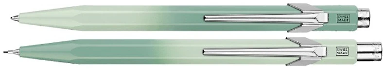 Caran d'Ache Ballpoint pen & mechanical pencil (0.5mm) set, 849 & 844 Misty Forest Special Edition series Green