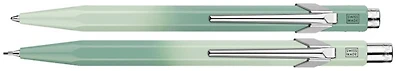 Caran d'Ache Ballpoint pen & mechanical pencil (0.5mm) set, 849 & 844 Misty Forest Special Edition series Green