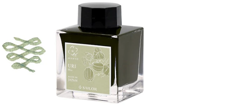 Bouteille d'encre Sailor, série Édition Limitée Manyo Encre Uri - 50ml