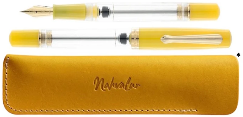 Nahvalur Fountain pen, Original Plus series Citrine (with Galen Leather sleeve*)