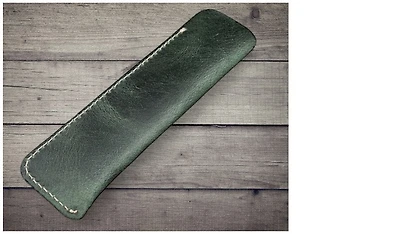 Étui pour stylo Galen Leather Co., série Leather Single Pen Sleeve Vert forêt Crazy Horse 