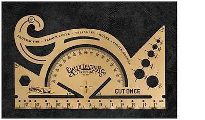 Galen Leather Co. (multifunction) Ruler, Brass Accessories series