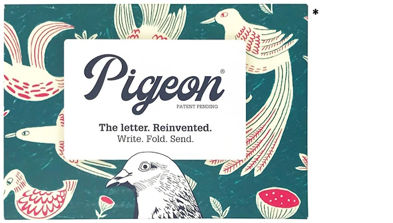 Pigeon Writing paper/Envelope, Correspondence series Fig & Feather (Pack of 6)
