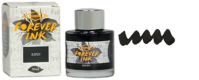 Bouteille d'encre Diamine, série Forever Encre Raven (50ml) 