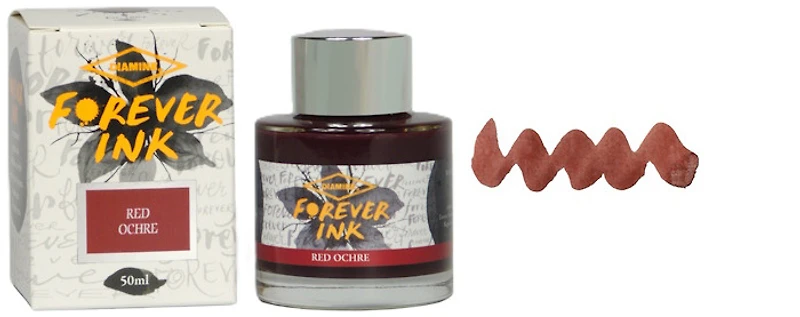 Diamine Ink bottle, Forever series Red Ochre ink (50ml)