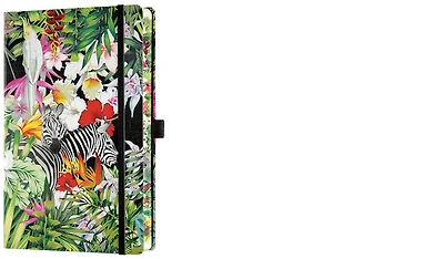 Carnet de notes (A5) Castelli, série Eden Zèbre (Ligné, couverture rigide)