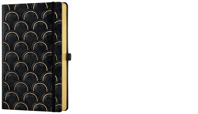 Castelli Notebook (A5), Gold series Art Deco (Ruled, rigid cover)