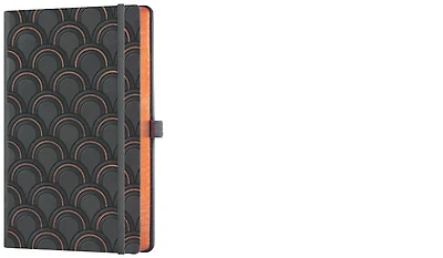 Carnet de notes (A5) Castelli, série Cuivré - Art Deco (Ligné, couverture rigide)