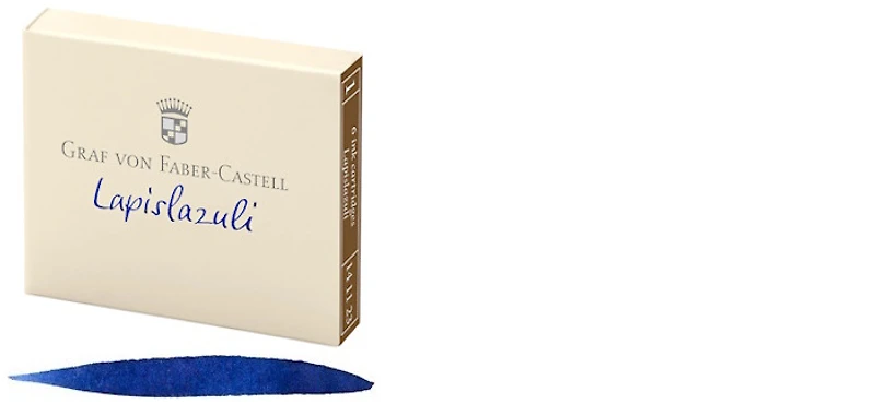 Cartouche d'encre Faber-Castell, Graf von, série Encre GvFC Luxury Encre Bleue - Lapislazuli