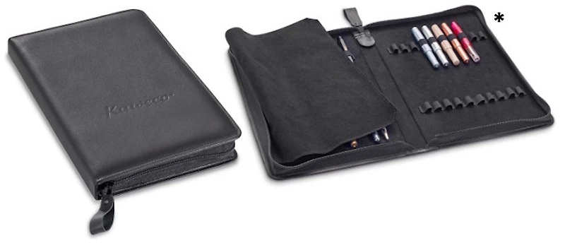Étui pour stylo Kaweco, série Cuir Noir (pour 40 stylos)