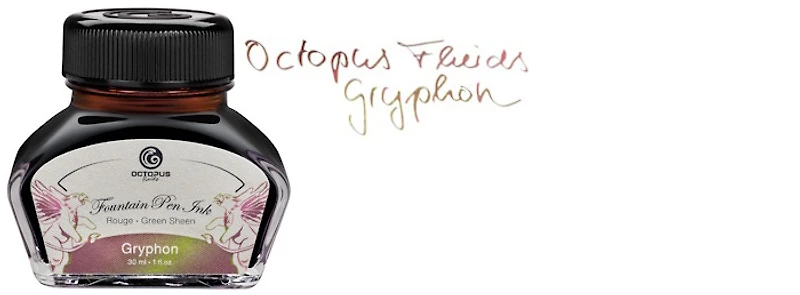 Bouteille d'encre Octopus Fluids, série Sheen Encre Gryphon (30ml)