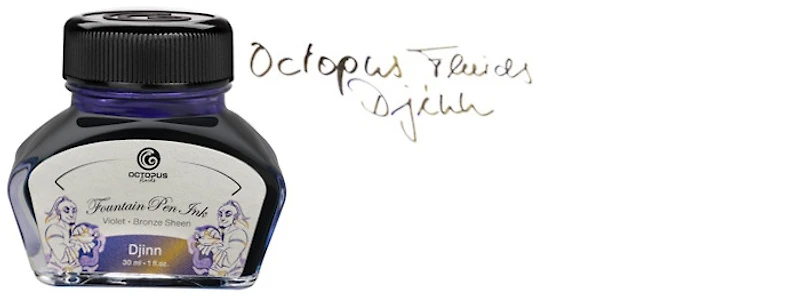 Bouteille d'encre Octopus Fluids, série Sheen Encre Djinn (30ml)