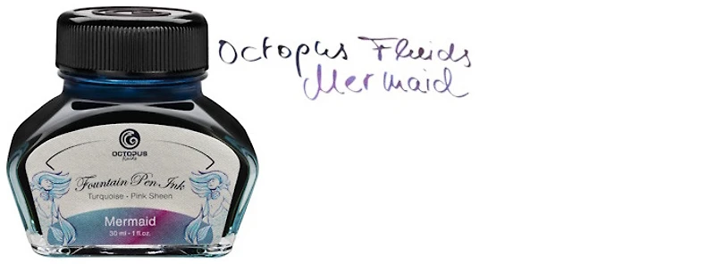 Bouteille d'encre Octopus Fluids, série Sheen Encre Mermaid (30ml)