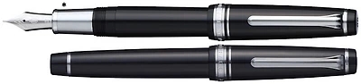 Sailor Fountain pen, Pro Gear Ginza Silver LE series Black CT (Standard-21kt nib-Matte grip)