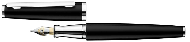 ottohutt Fountain pen, Design 06 series black shiny Pt