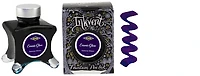 Bouteille d'encre Diamine, série Inkvent Black Edition Encre Cosmic Glow (50ml)