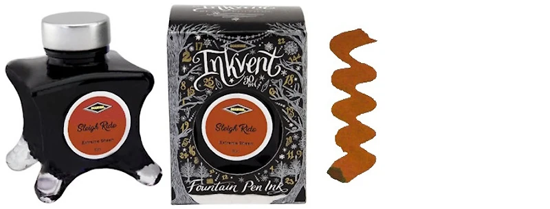 Diamine Ink bottle, Inkvent Black Edition series Sleigh Ride ink (50ml)