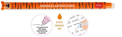 Legami gel pen, Erasable Gel Pen series Orange ink (Tiger)