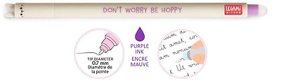 Legami gel pen, Erasable Gel Pen series Purple ink (Bunny)