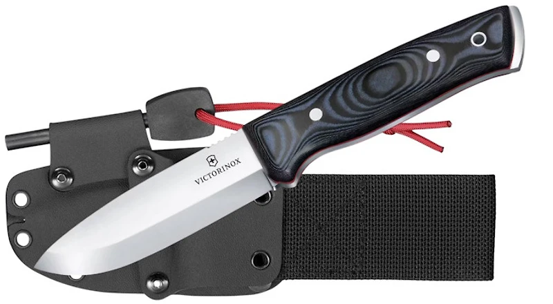Couteau Victorinox, série Plein air Noir (Outdoor Master Mic L - avec étui)