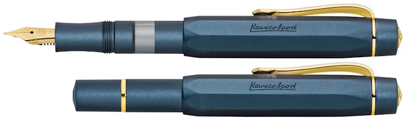 Kaweco Fountain pen, Piston Filler Sport AL series Navy GT