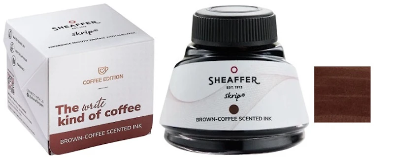 Bouteille d'encre Sheaffer, série Recharge & encre Encre brune parfumée au café (50 ml)