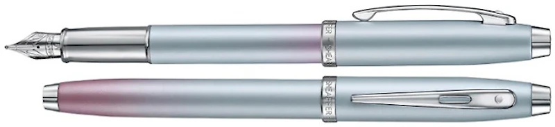 Sheaffer Fountain pen, 100 Expressions series Blue & Pink pearlized gradient CT