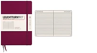 Carnet de notes Leuchtturm1917, série Notebook Medium (A5) Port rouge (Ligné, 145mm x 210mm)