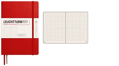 Carnet de notes Leuchtturm1917, série Notebook Medium (A5) Cerise (Pointillé, 145mm x 210mm)